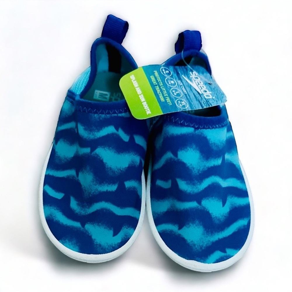 Speedo Toddler Boys Splash And Sun Bootie Scuba Blue Water Shoes size medium new